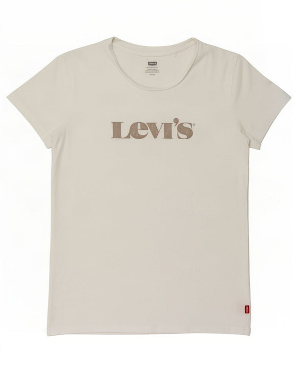 Levi's Womens Graphic T-Shirt Top UK 10 Small White