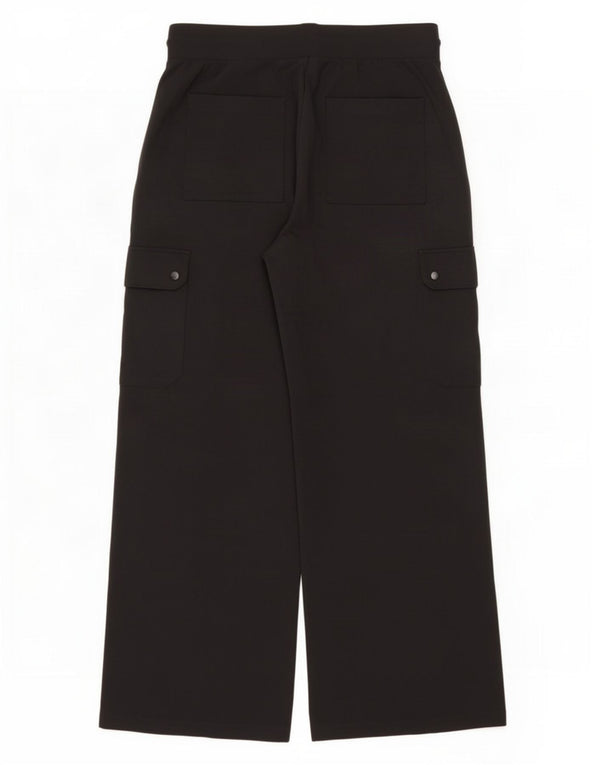 Marks & Spencer Womens Cargo Tracksuit Trousers UK 14 Large Black Viscose