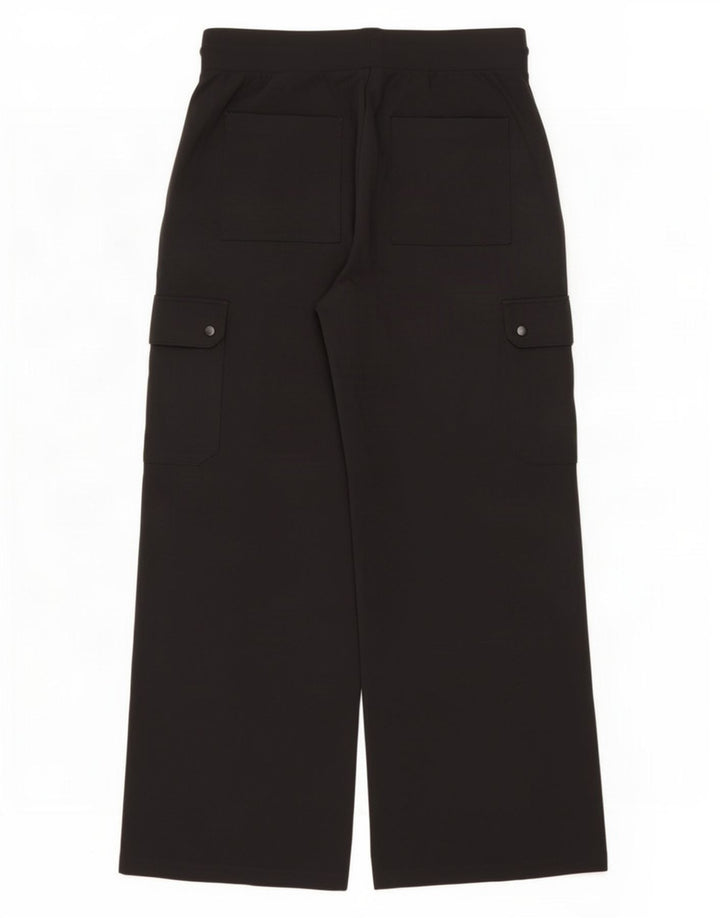 Marks & Spencer Womens Cargo Tracksuit Trousers UK 14 Large Black Viscose