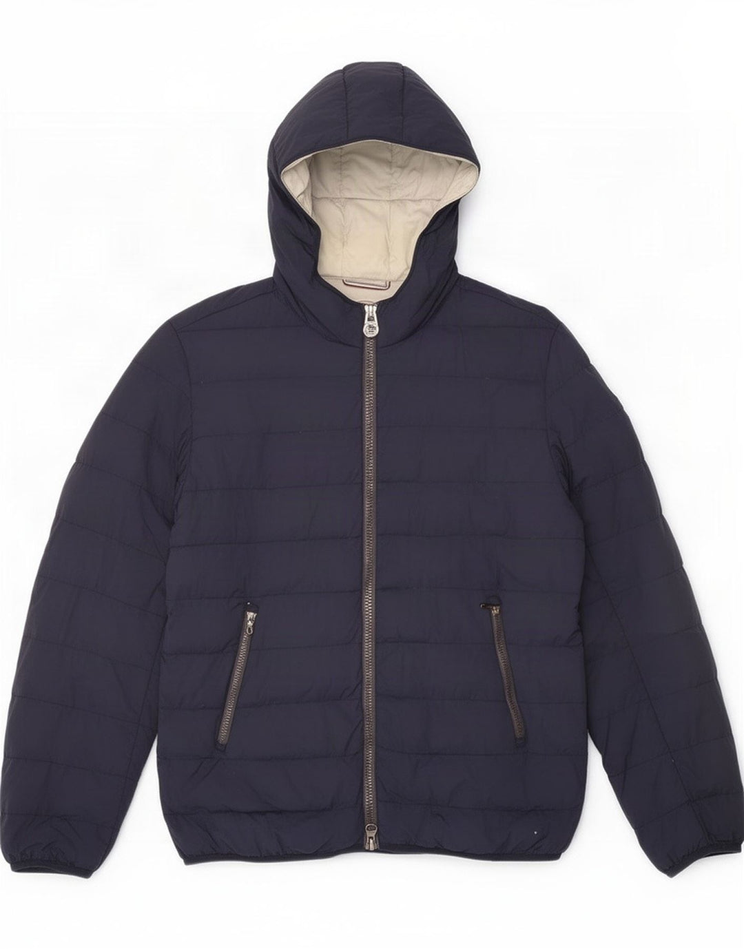 Colmar Mens Hooded Padded Jacket IT 52 Large Navy Blue Polyamide