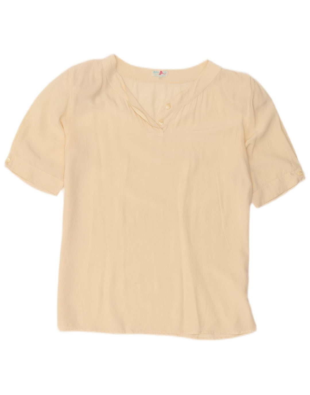 Balloon Womens Blouse Top EU 38 Medium Beige Silk