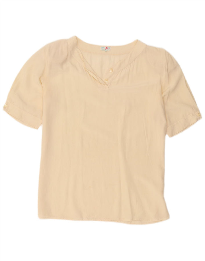 Balloon Womens Blouse Top EU 38 Medium Beige Silk