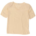Balloon Womens Blouse Top EU 38 Medium Beige Silk