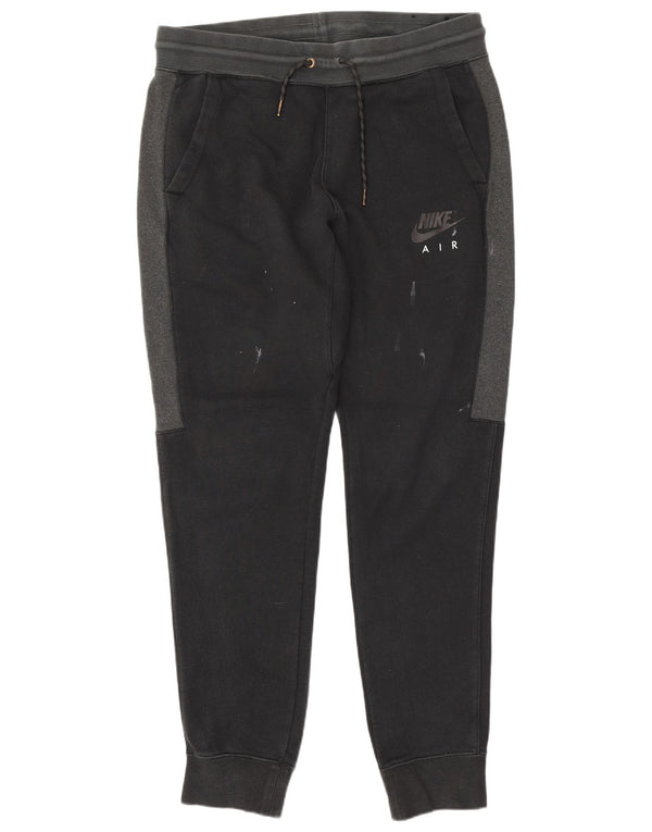 Nike Mens Tracksuit Trousers Joggers Large Black Colourblock Cotton