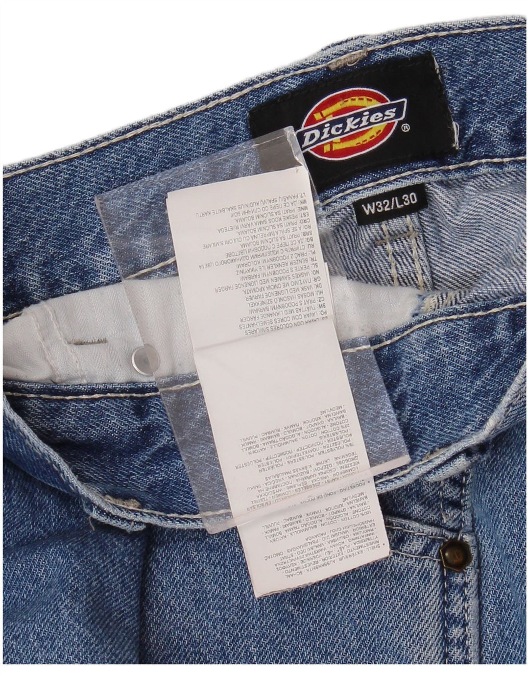 DICKIES Mens Cargo Tapered Jeans W32 L30  Blue Cotton