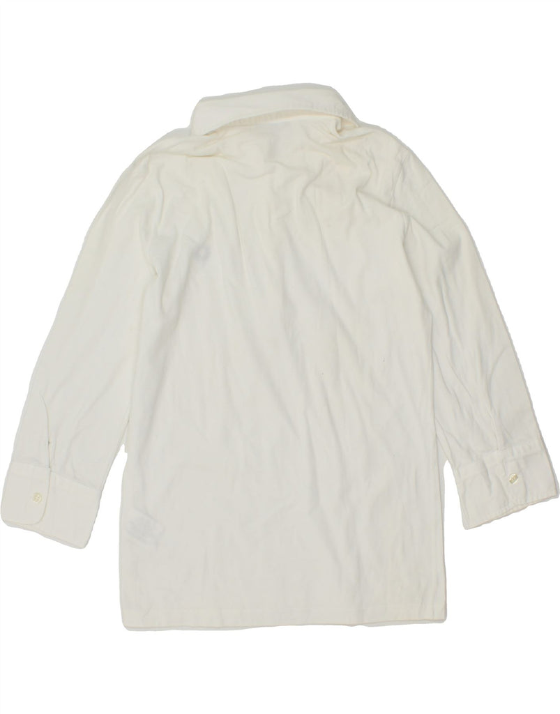FRED PERRY Girls 3/4 Sleeve Pullover Shirt 10-11 Years Medium White Cotton Vintage Fred Perry and Second-Hand Fred Perry from Messina Hembry 