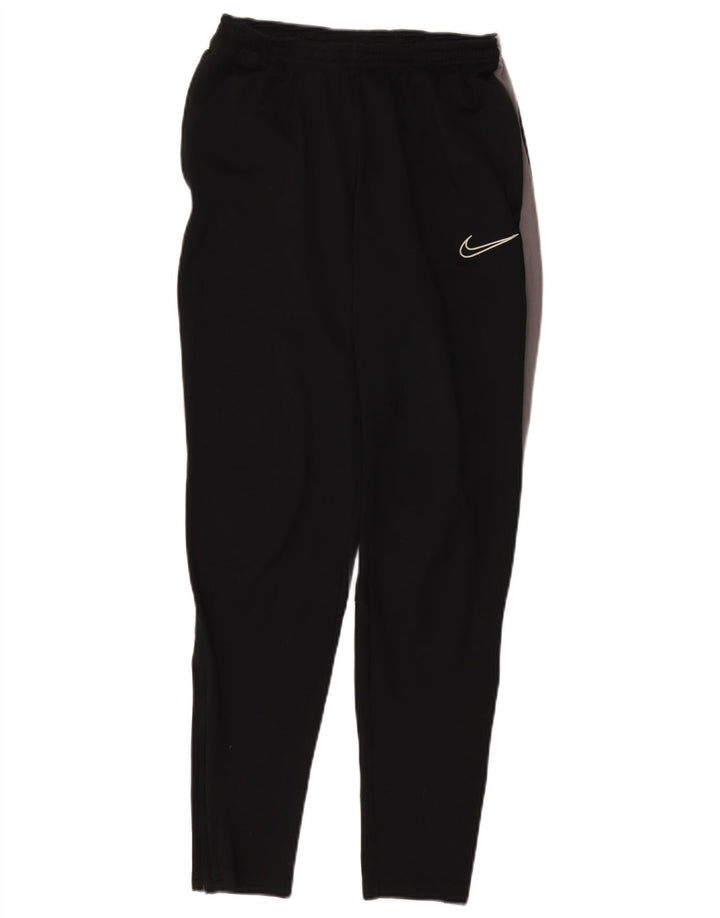 Nike Mens Dri Fit Tracksuit Trousers Small  Black Colourblock Polyester