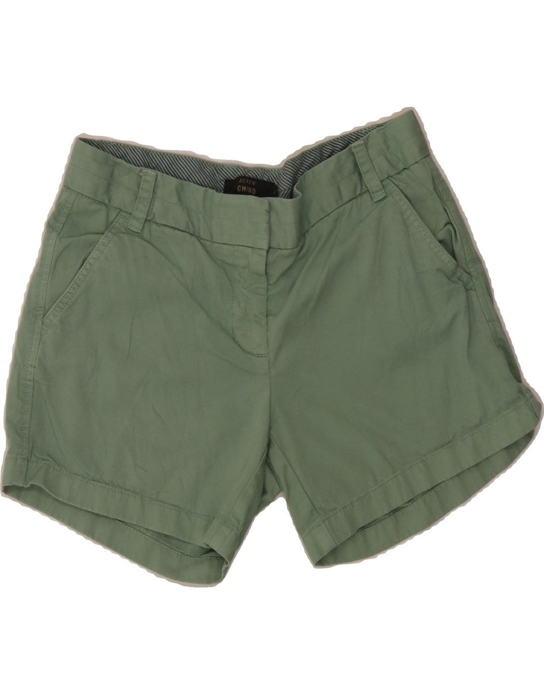 J. CREW Mens Chino Shorts US 4 Small W28 Green Cotton Vintage J. Crew and Second-Hand J. Crew from Messina Hembry 