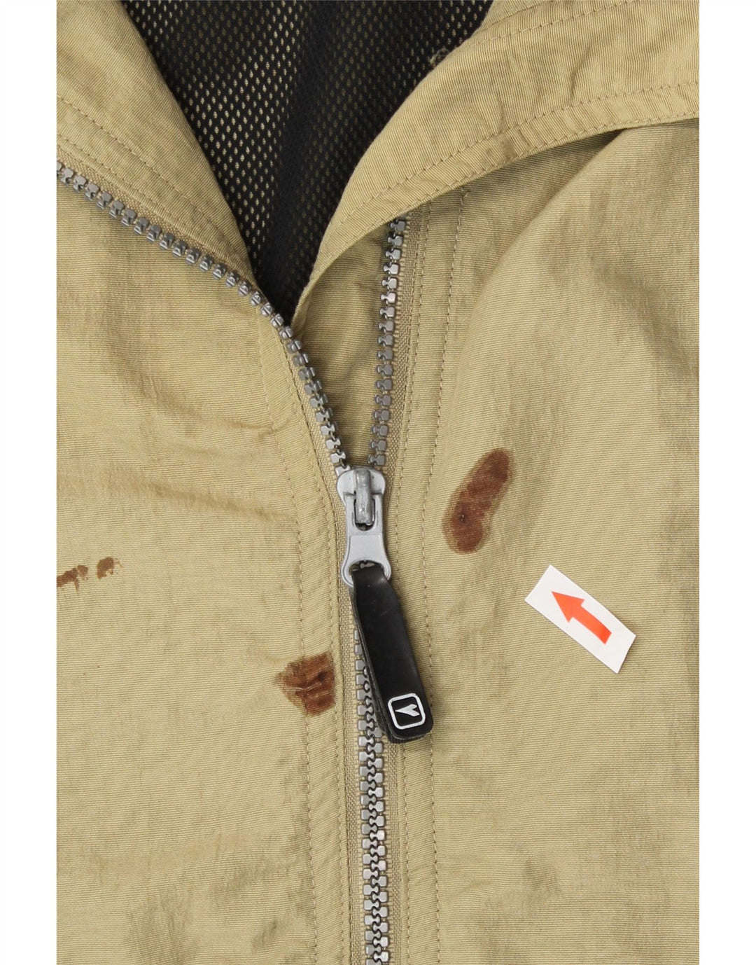 Diadora Mens Hooded Rain Jacket UK 38 Medium Khaki Polyamide