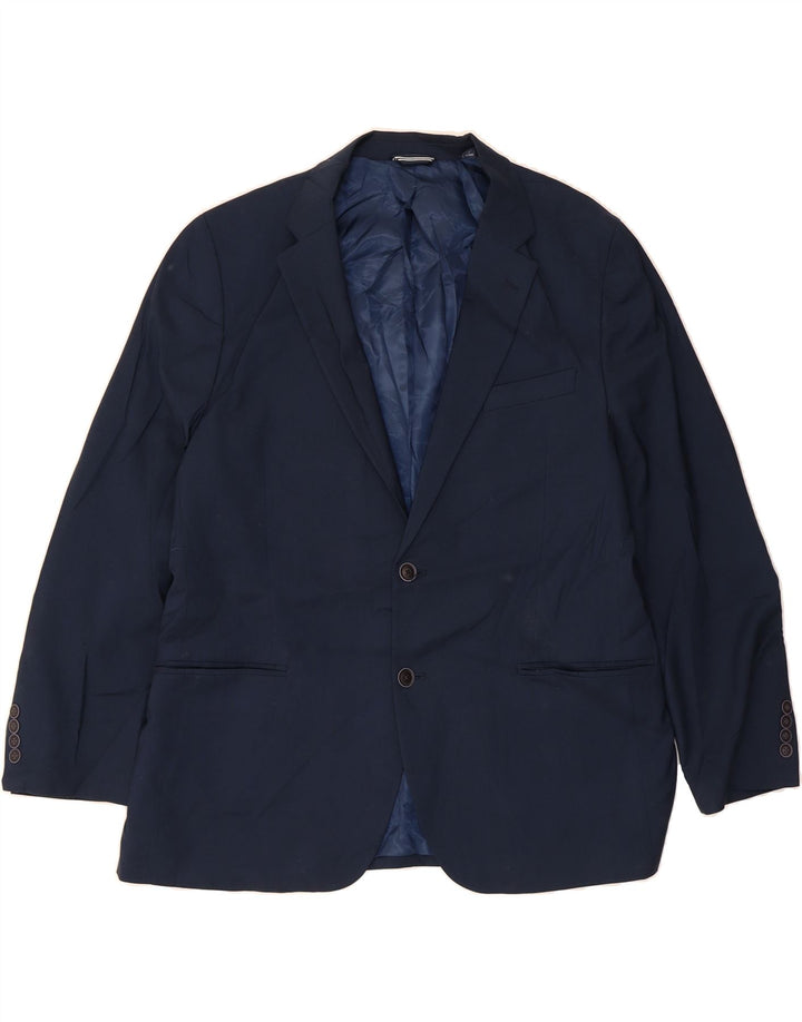 NAUTICA Mens 2 Button Blazer Jacket UK 46 3XL Navy Blue Polyester Vintage Nautica and Second-Hand Nautica from Messina Hembry 