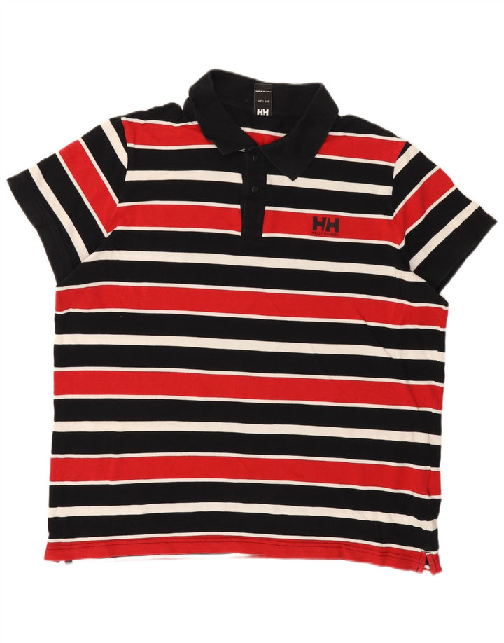 Helly Hansen Mens Polo Shirt 3XL Multicoloured Striped Cotton