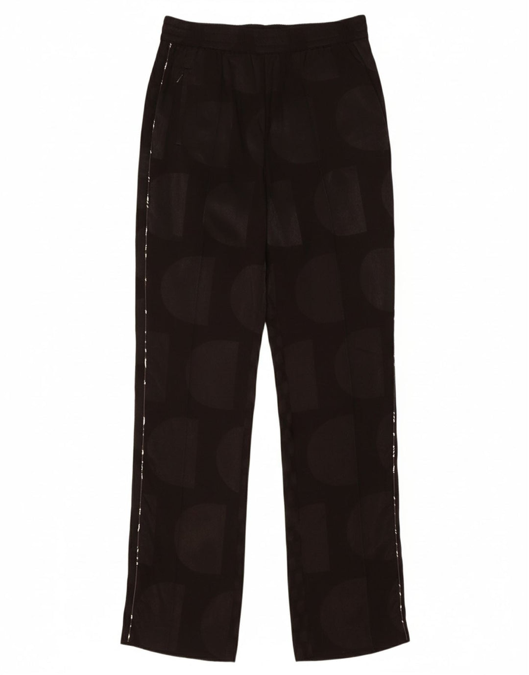 DESIGUAL Womens Straight Casual Trousers Medium W32 L30 Black Geometric