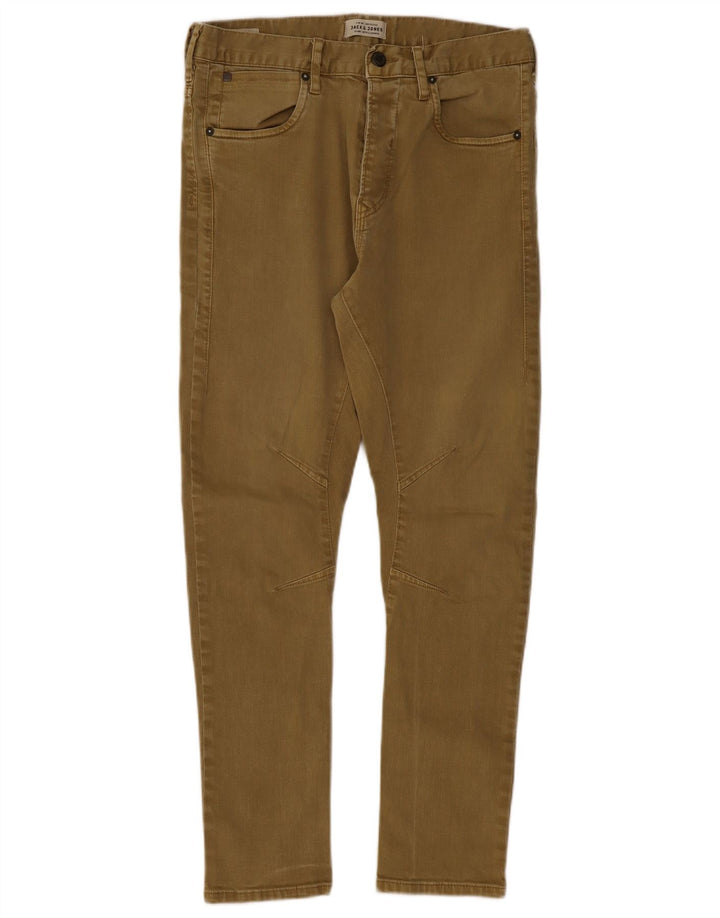 Jack & Jones Mens Slim Jeans W32 L29 Khaki Cotton