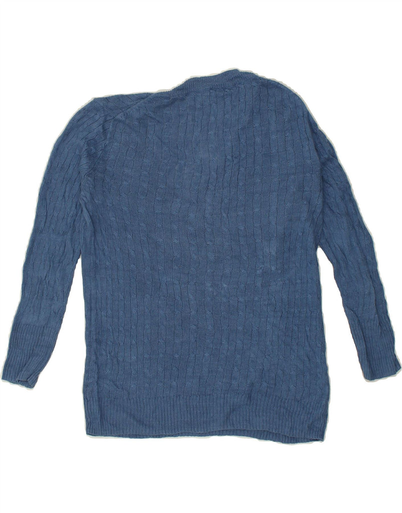 J. CREW Womens V-Neck Jumper Sweater UK 12 Medium Blue | Vintage J. Crew | Thrift | Second-Hand J. Crew | Used Clothing | Messina Hembry 