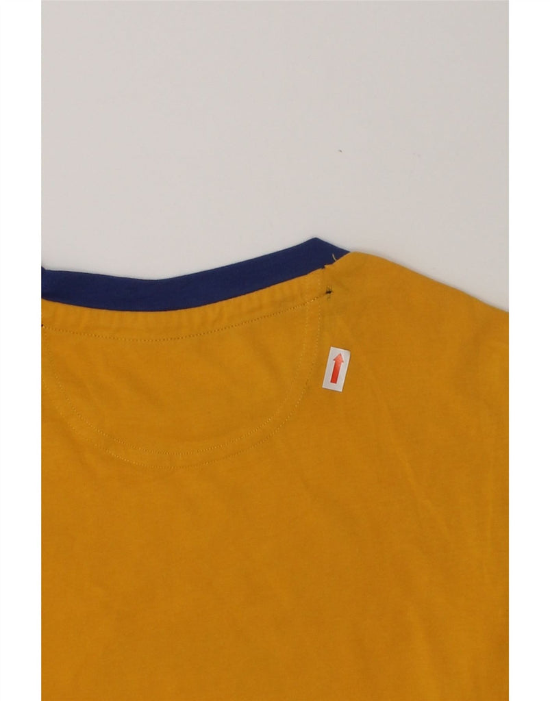 CHAMPION Boys Graphic Top Long Sleeve 9-10 Years Medium Yellow Colourblock | Vintage Champion | Thrift | Second-Hand Champion | Used Clothing | Messina Hembry 