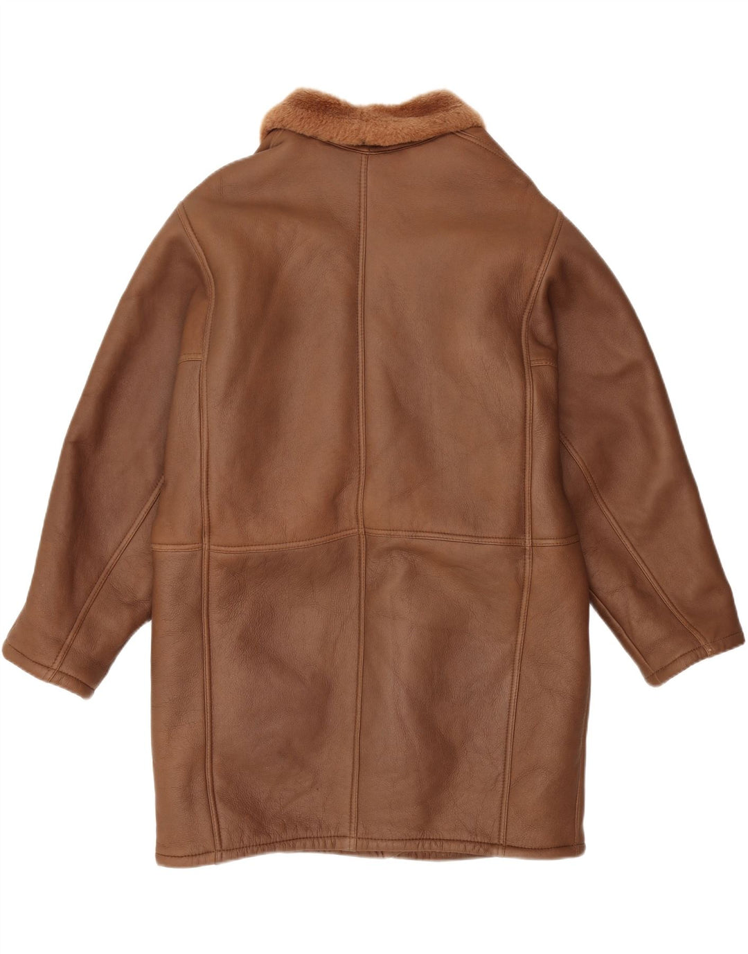 BELFE Womens Shearling Coat UK 14 Large Brown Shearling Vintage Belfe and Second-Hand Belfe from Messina Hembry 