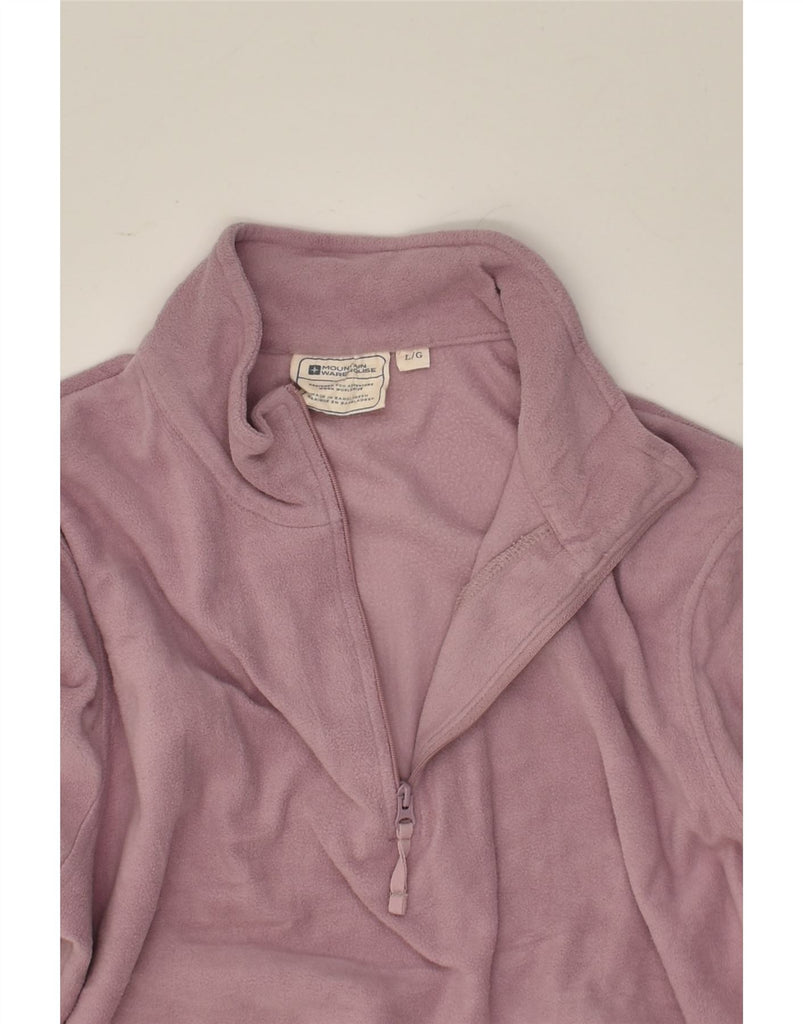 MOUNTAIN WAREHOUSE Mens Zip Neck Fleece Jumper Large Purple Polyester | Vintage Mountain Warehouse | Thrift | Second-Hand Mountain Warehouse | Used Clothing | Messina Hembry 