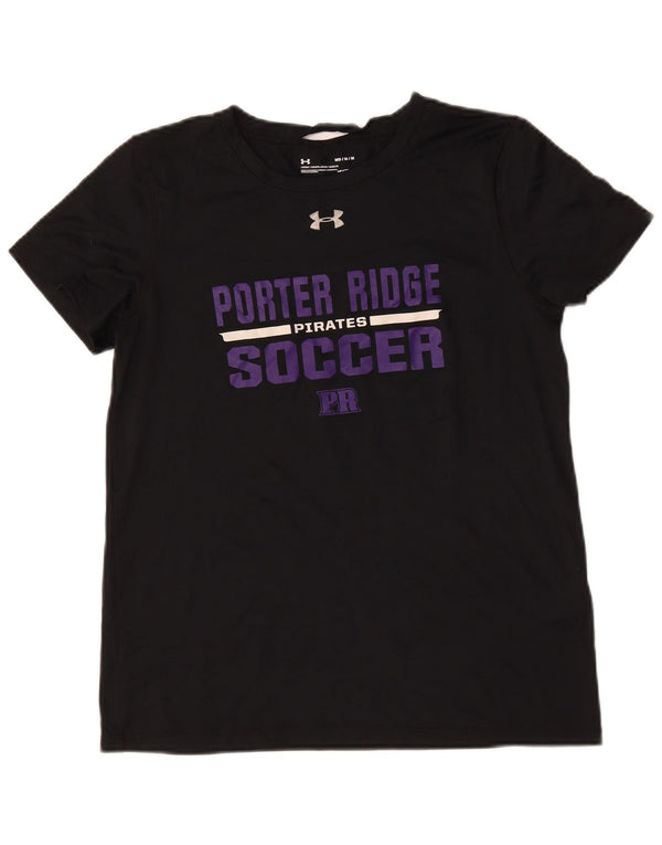 Under Armour Womens Graphic T-Shirt Top UK 14 Medium Black