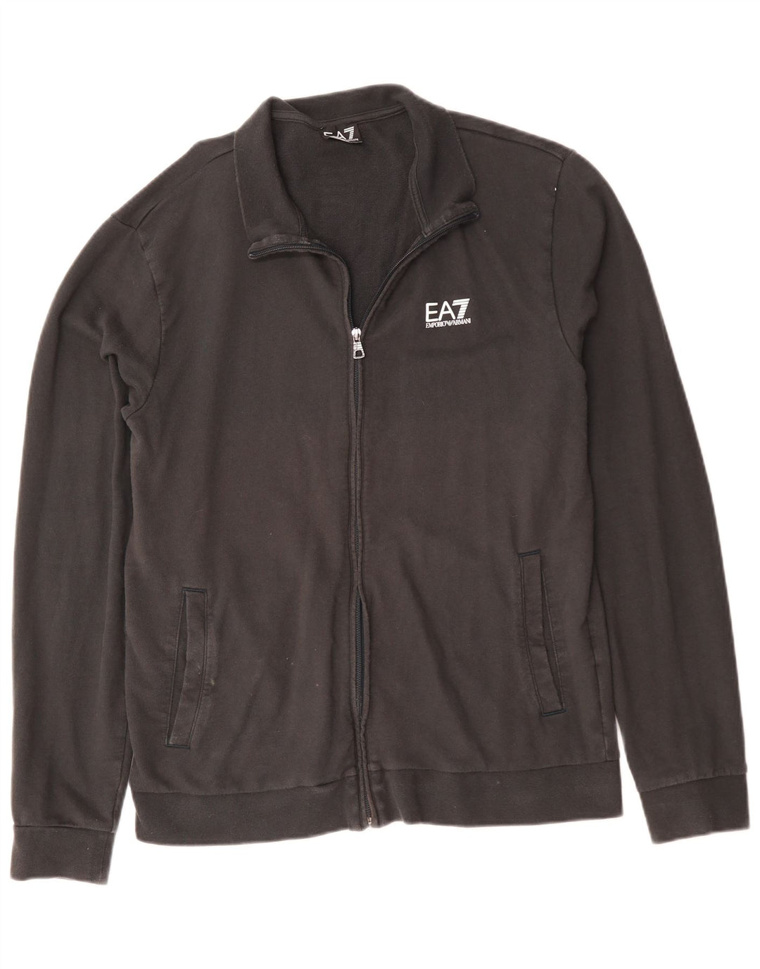 Emporio Armani Mens Tracksuit Top Jacket Medium Black Cotton