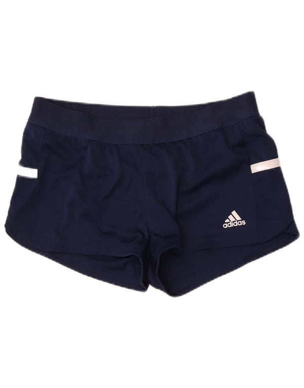 Adidas Womens Climacool Sport Shorts UK 12/14 Medium Navy Blue Colourblock