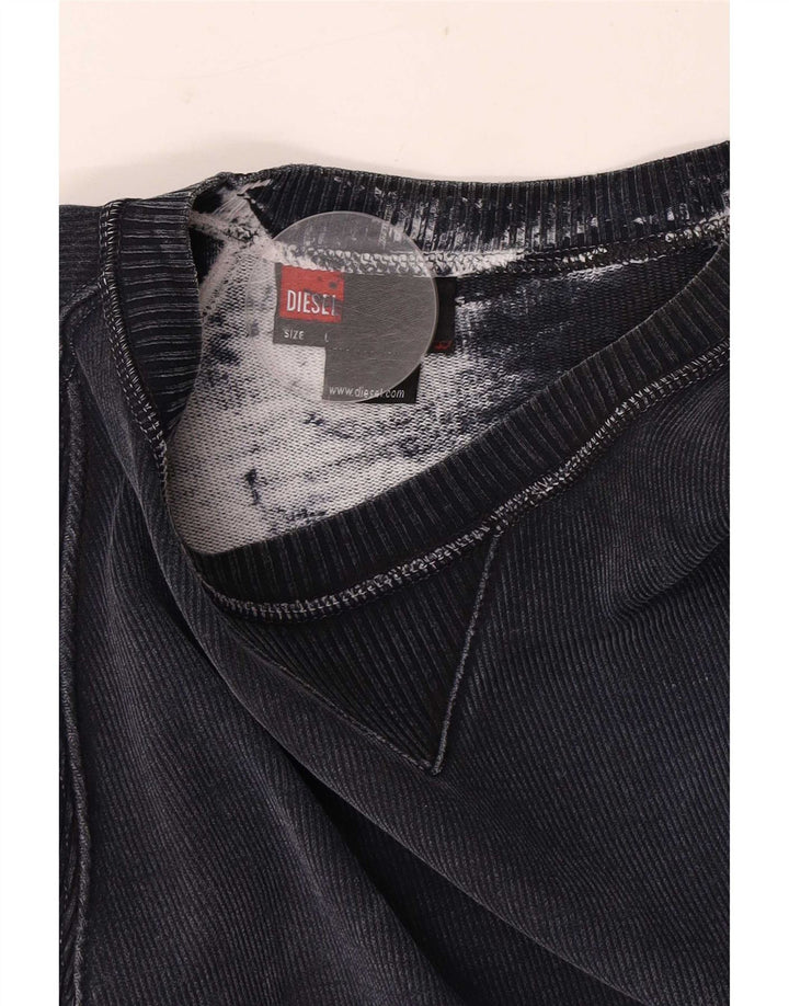 Diesel Mens Sweatshirt Jumper Large Navy Blue Cotton