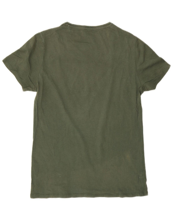 Guess Mens Graphic T-Shirt Top XS Green