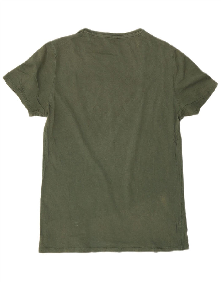Guess Mens Graphic T-Shirt Top XS Green
