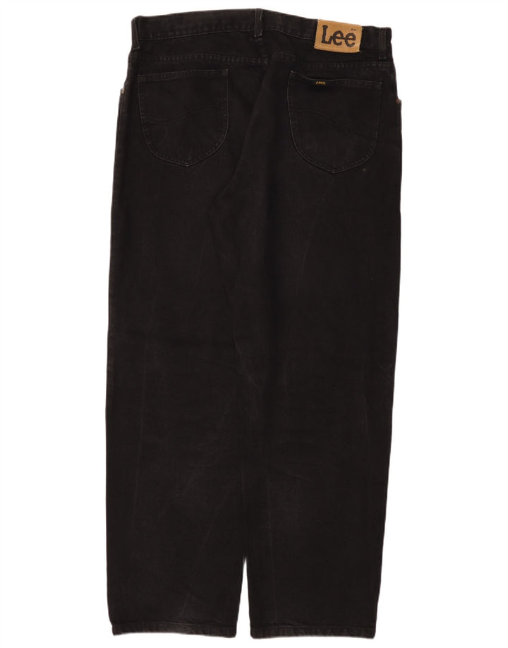 Lee Mens Kansas Straight Jeans W38 L30 Black Cotton