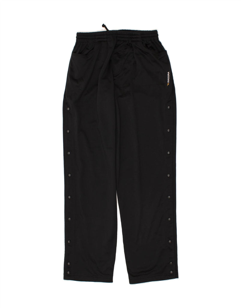 DIADORA Mens Tracksuit Trousers Medium Black Polyester | Vintage Diadora | Thrift | Second-Hand Diadora | Used Clothing | Messina Hembry 