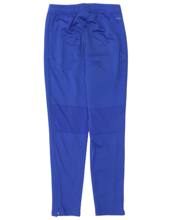 ADIDAS Boys Climacool Tracksuit Trousers 13-14 Years Blue Polyester