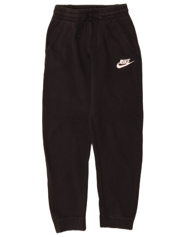 Nike Girls Standard Fit Tracksuit Trousers Joggers 12-13 Years Large Black
