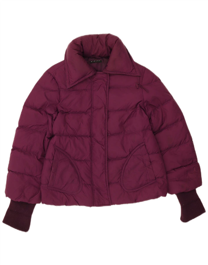 Sisley Womens Padded Jacket IT 40 Small Purple