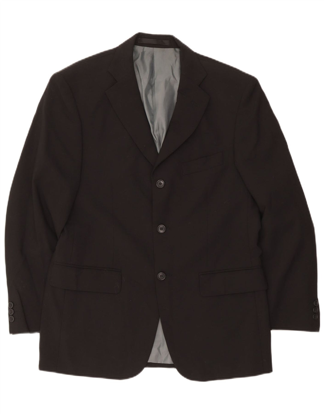 Marks & Spencer Mens Short 3 Button Blazer Jacket UK 38 Medium Black