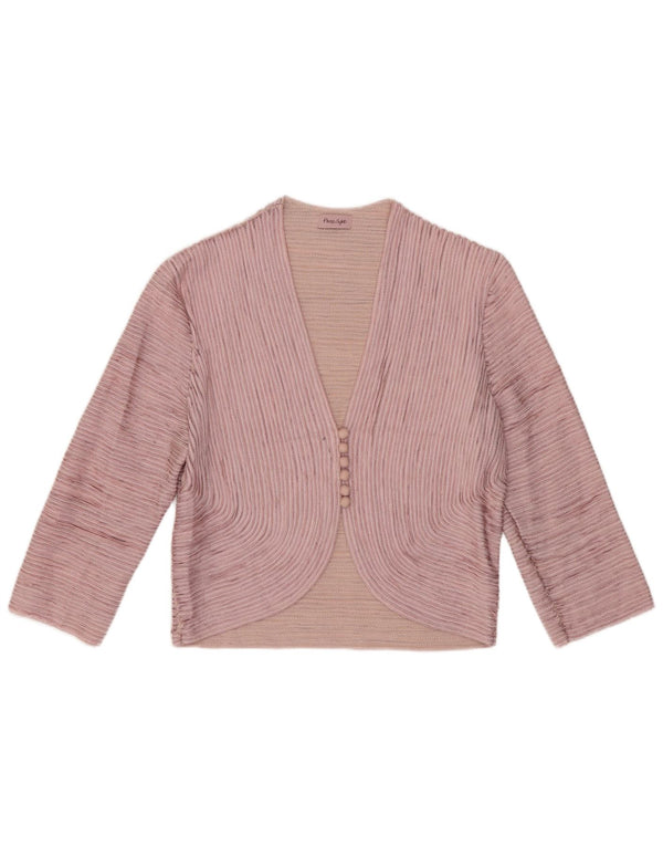 Phase Eight Womens Crop 3/4 Sleeve Shirt Blouse UK 10 Small Pink Nylon