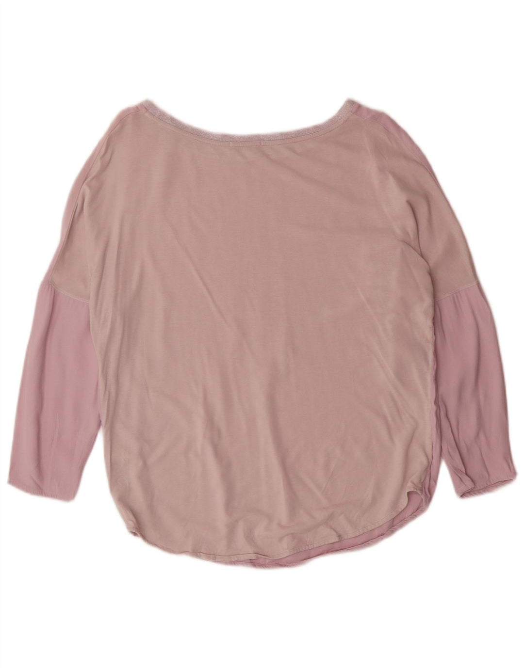 MASSIMO DUTTI Womens Oversized Blouse Top UK 10 Small Pink Colourblock
