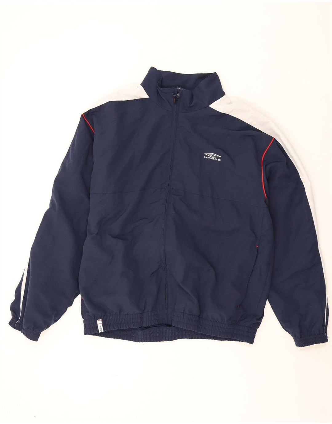 Umbro Mens Graphic Tracksuit Top Jacket XL Navy Blue Colourblock Polyester