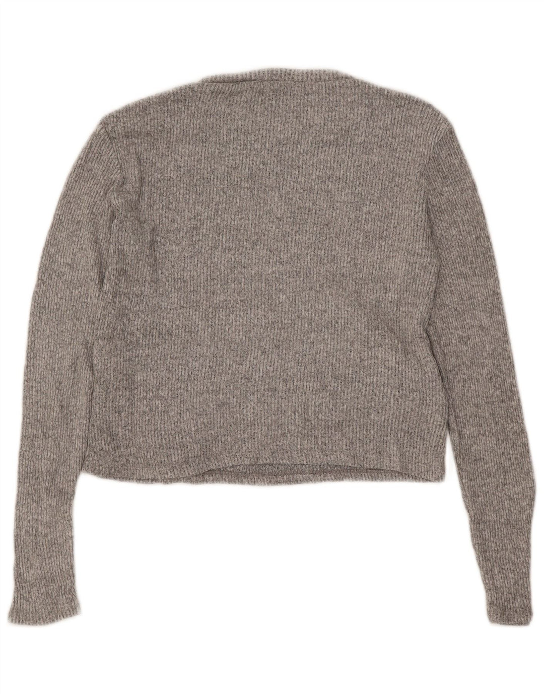 Zara Womens Top Long Sleeve UK 16 Large Grey Viscose