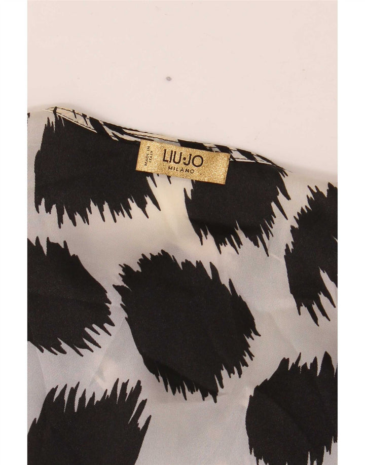 Liu Jo Womens Long Sleeve Blouse Top UK 14 Medium Black Floral
