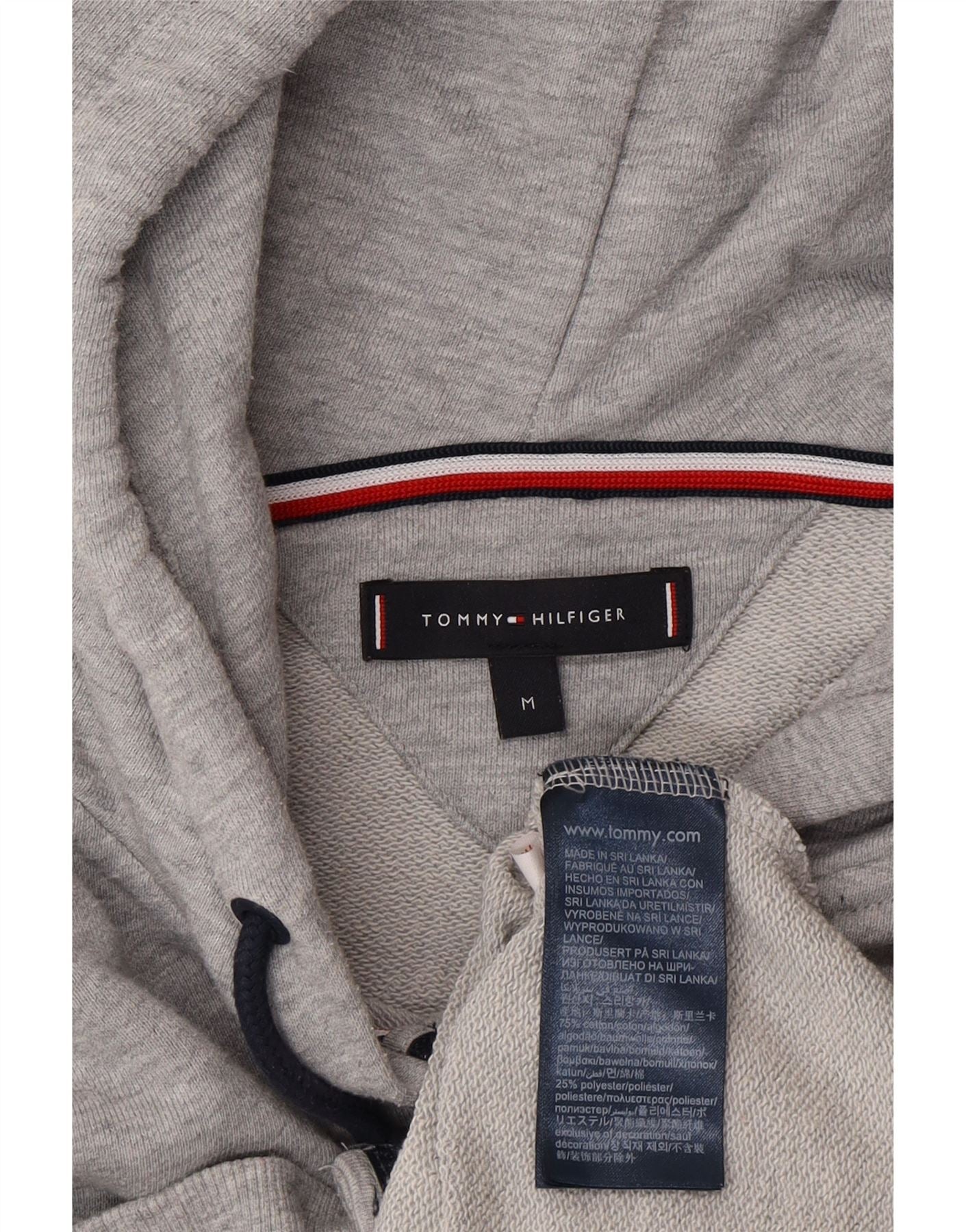 TOMMY HILFIGER Herren Graphic Zip Hoodie Sweater Mittelgrau