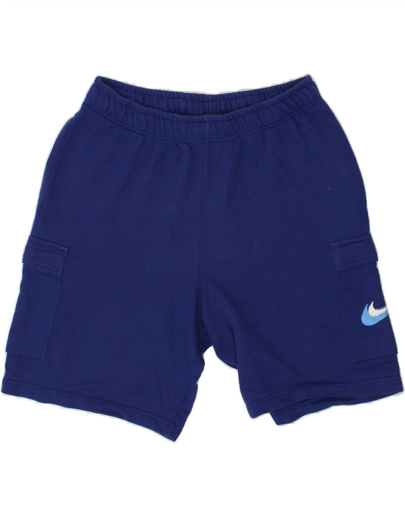 NIKE Mens Sport Shorts Large Blue Cotton | Vintage Nike | Thrift | Second-Hand Nike | Used Clothing | Messina Hembry 