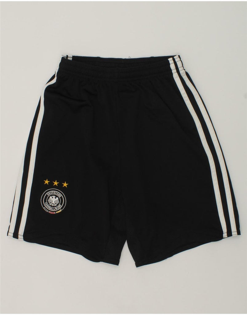 ADIDAS Boys Deutscher Fussball Bund Sport Shorts 9-10 Years Black | Vintage Adidas | Thrift | Second-Hand Adidas | Used Clothing | Messina Hembry 