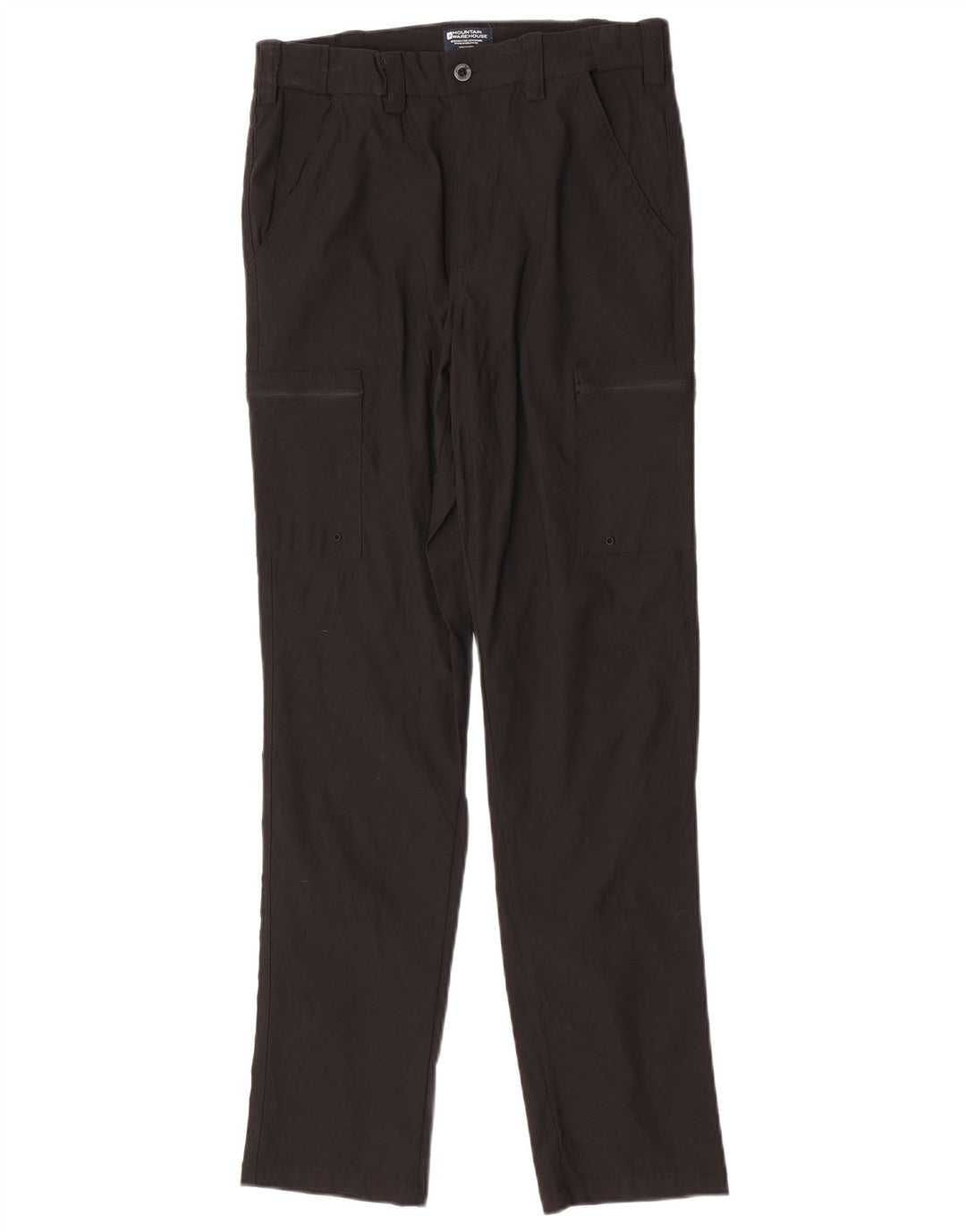 Mountain Warehouse Mens Slim Cargo Trousers W30 L30 Black Nylon