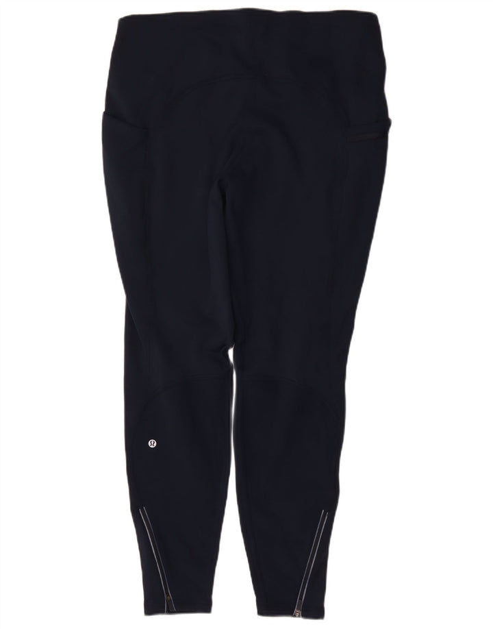 Lululemon Womens Leggings US 14 XL Navy Blue Polyester