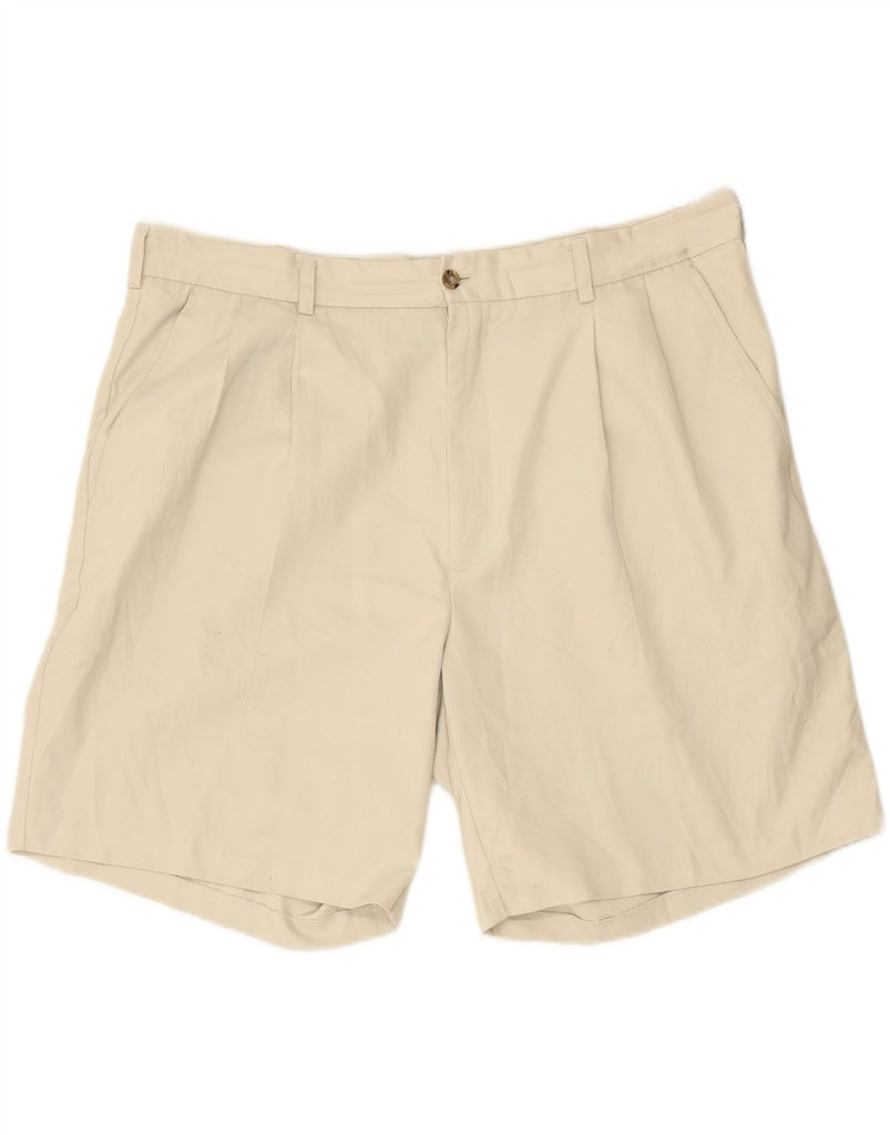 IZOD Mens Pegged Chino Shorts W40 XL Beige Polyester Vintage Izod and Second-Hand Izod from Messina Hembry 