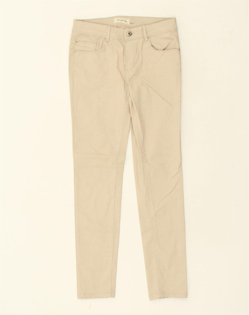 MASSIMO DUTTI Womens Slim Casual Trousers W28 L29 Beige Cotton | Vintage Massimo Dutti | Thrift | Second-Hand Massimo Dutti | Used Clothing | Messina Hembry 