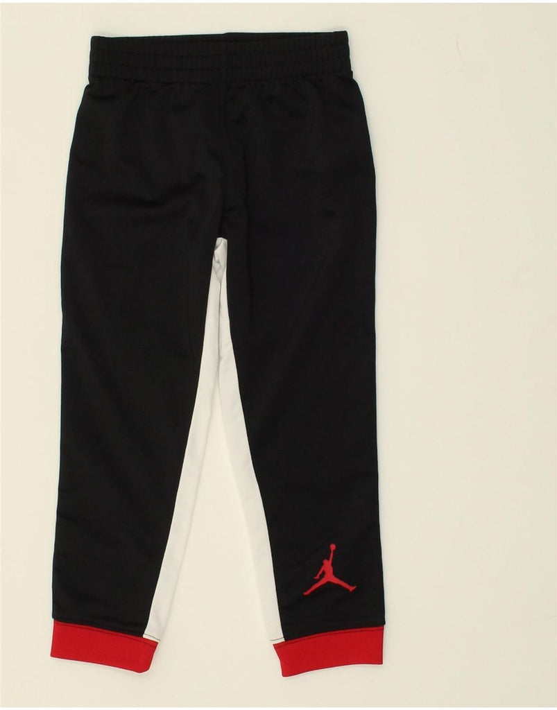 JORDAN Boys Graphic Tracksuit Trousers Joggers 4-5 Years Black Colourblock | Vintage Jordan | Thrift | Second-Hand Jordan | Used Clothing | Messina Hembry 