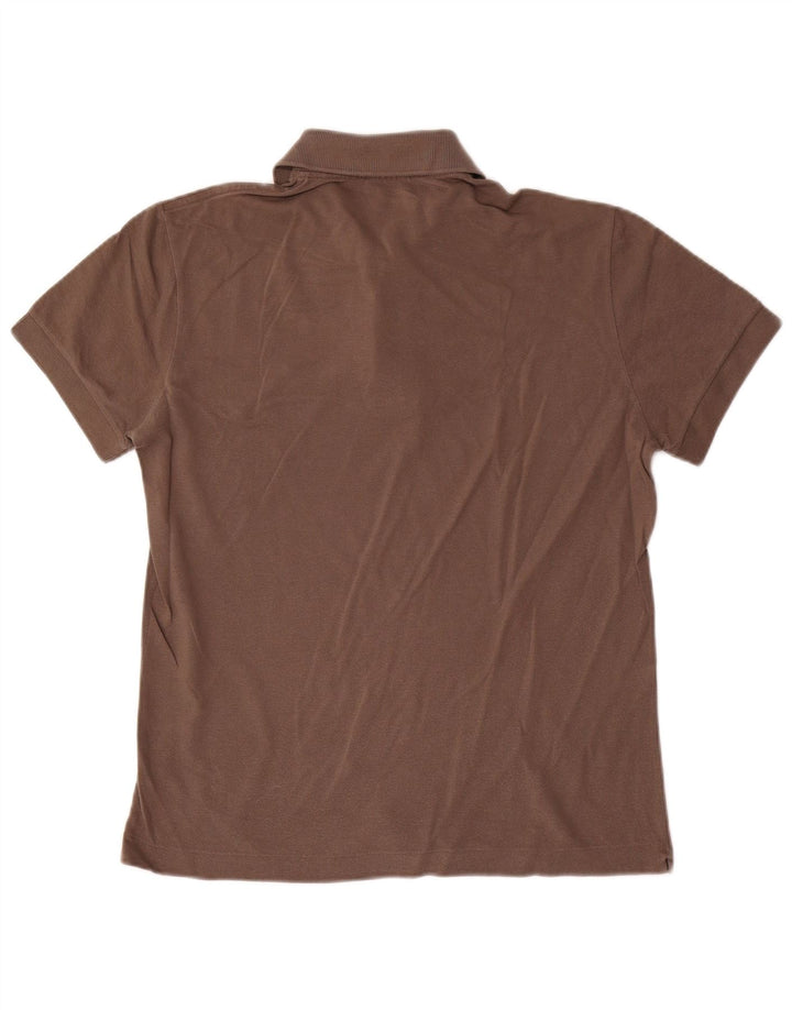 Lacoste Mens Polo Shirt Size 3 Small Brown Cotton