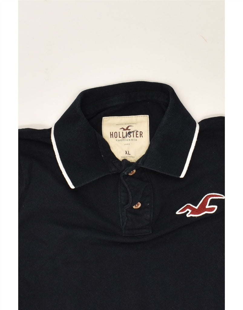 HOLLISTER Womens Polo Shirt UK 18 XL Navy Blue Cotton | Vintage Hollister | Thrift | Second-Hand Hollister | Used Clothing | Messina Hembry 