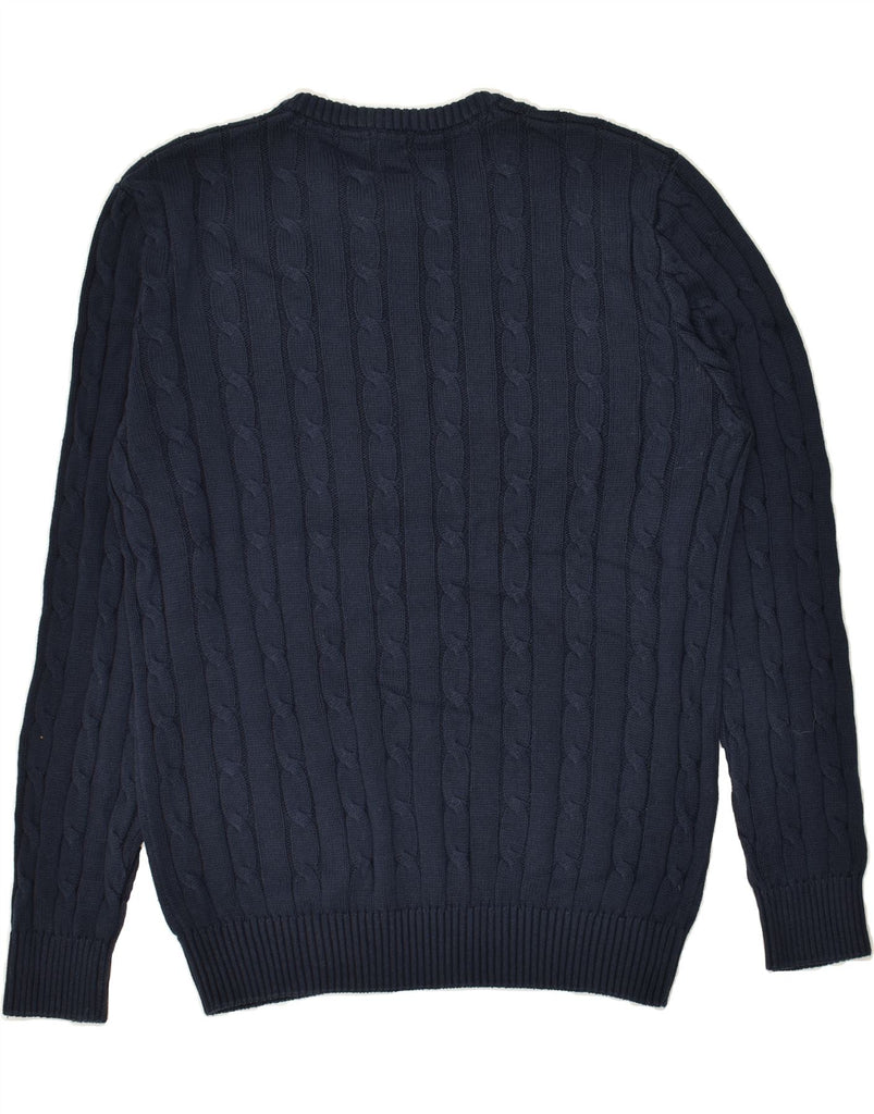 CREW CLOTHING Womens Crew Neck Jumper Sweater UK 18 XL Navy Blue Cotton | Vintage Crew Clothing | Thrift | Second-Hand Crew Clothing | Used Clothing | Messina Hembry 