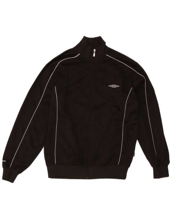 Umbro Mens Tracksuit Top Jacket Medium Black Polyester